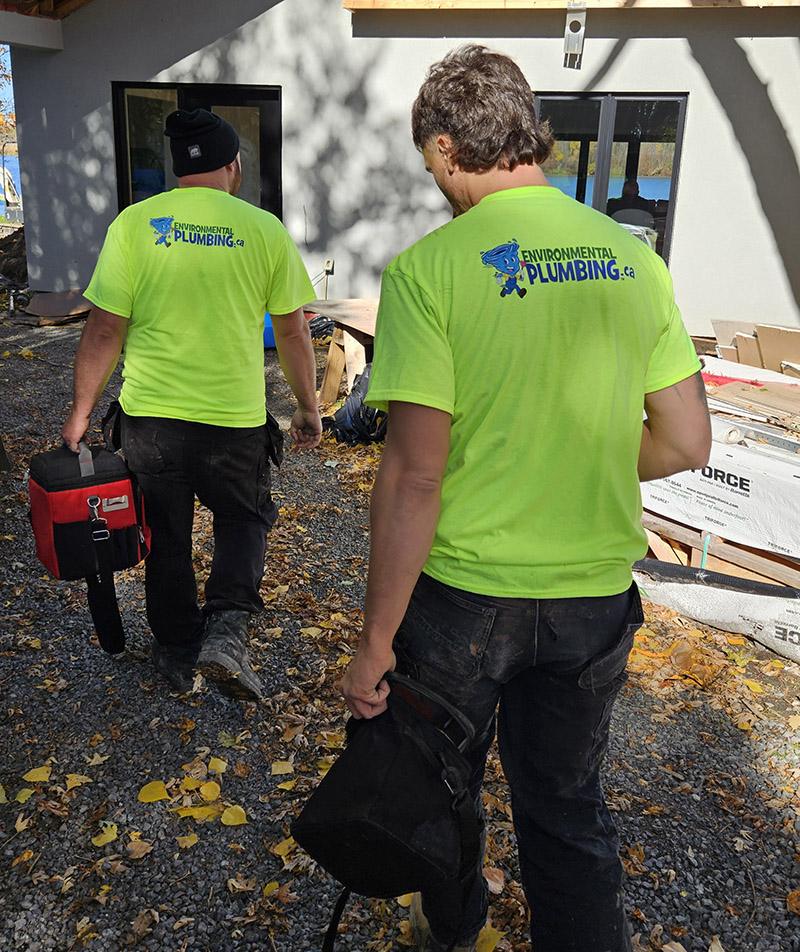 Environmental Plumbing team at a job site