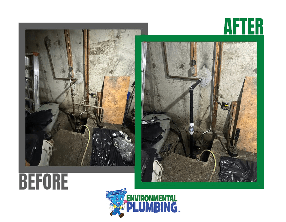 Basement drain pipe repair completed in Beacon Hill North, Gloucester