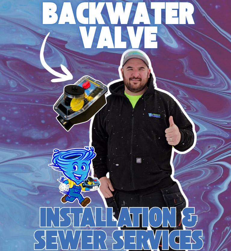 Professional backwater valve installation in Kingston