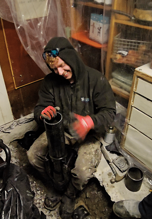 Drain and water pipe repair work